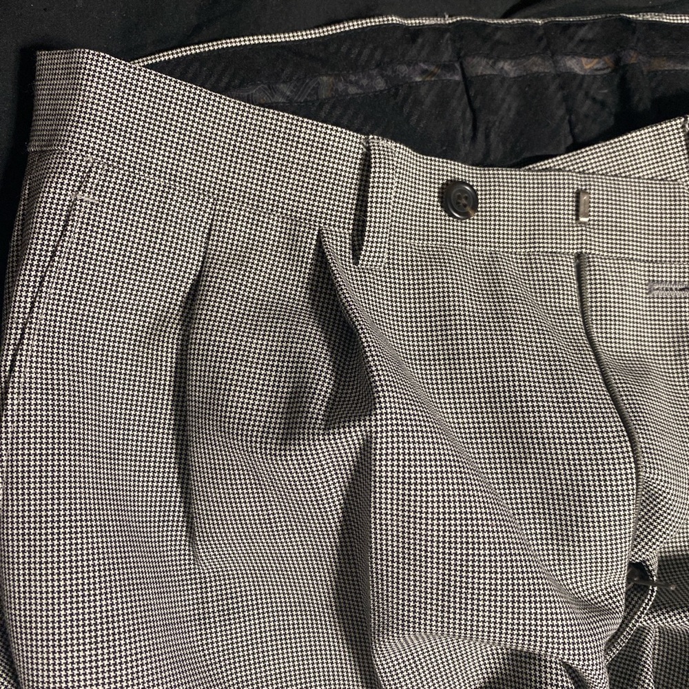 Black and white polo Ralph Lauren checkered slacks